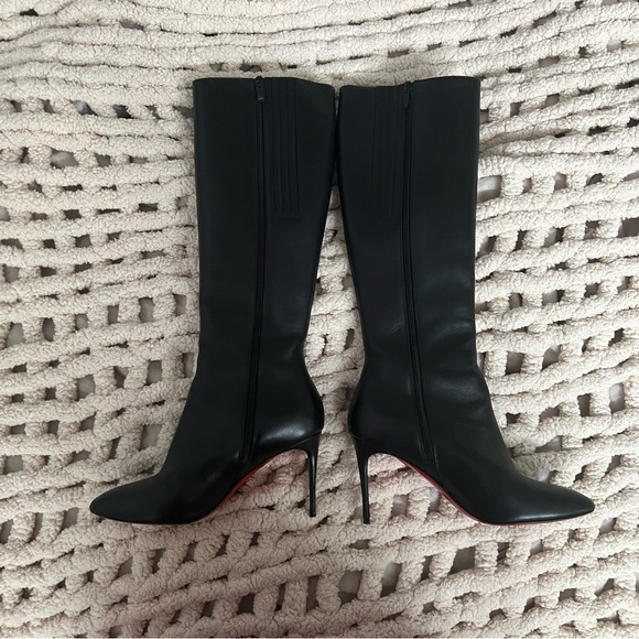 Christian Louboutin Knee High Leather Boots - Picture 2 of 6